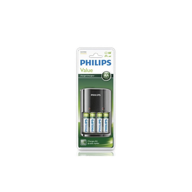 Batteri - Philips Batteriladdare med 4st AA-batterier