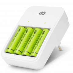 GP Batteriladdare för AA och AAA med 4st AA-batterier