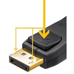 DisplayPort-kabel guldbelagt med 4K-understøttelse