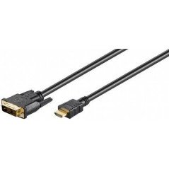 Skärmkabel & skärmadapter - HDMI till DVI-kabel i flera längder
