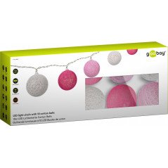 Roliga prylar - Batteridriven LED Slinga i form av 10st bomullsbollar