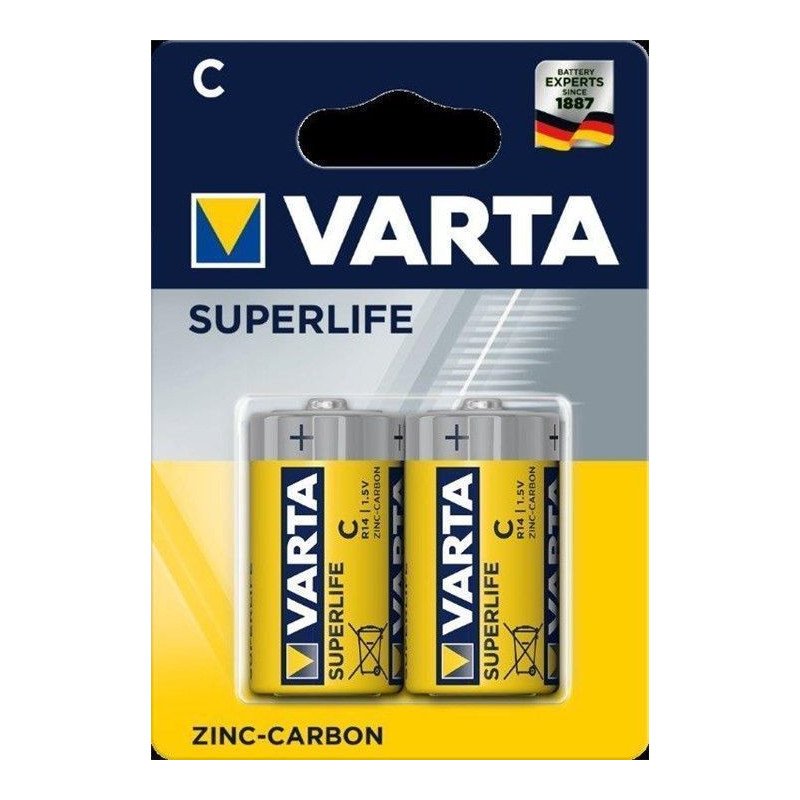 Batteri - Varta Superlife C-batterier R14 2-pack
