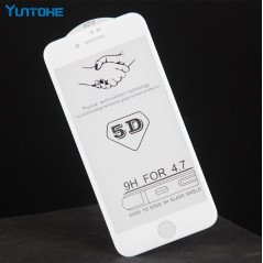 Skärmskydd - 5D Skärmskydd av härdat glas till iPhone 8 Vit
