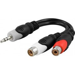 Audio cable and adapter - 2 x RCA 3,5 mm: n sovitin