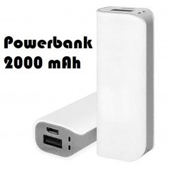 Portable batterier - PowerBank batteri på 2000mAh