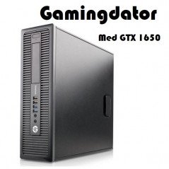 Brugt computer - HP Elitedesk 800 G1 Gamingcomputer (brugt) med GTX 1650