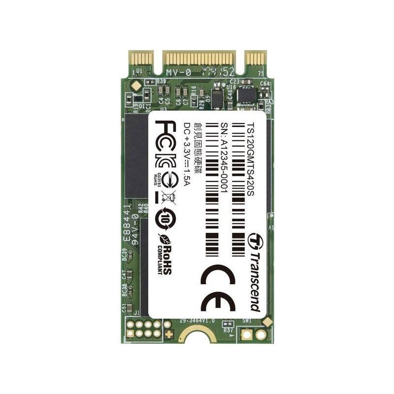 Harddiske til lagring - Transcend M.2 2242 SSD 120GB MTS420 SATA-600 (Tilbud)