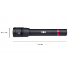 iiglo LED-ficklampa med fokus, 375 Lumen och IPX6