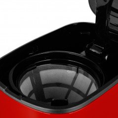 Kaffemaskine - Kaffebryggare Retro Black 1,5l 900Watt i röd