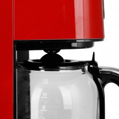 Kaffemaskine - Kaffebryggare Retro Black 1,5l 900Watt i röd