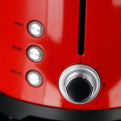 Toaster - Brödrost Retro Black för 2st skivor Röd