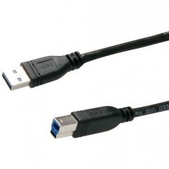 USB 3.0 kabel USB-A till USB-B 1m (Typ A ha - Typ B ha) (Bulk)