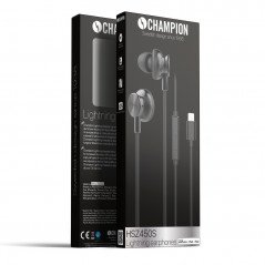 Hörlurar och headset - Champion In-ear Lightning headset för iPhone (MFi)
