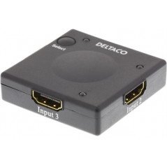Skärmkabel & skärmadapter - Deltaco HDMI-switch med tre ingångar