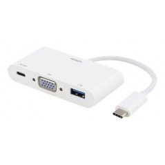 USB-C Multiport till VGA-adapter med extra USB-port