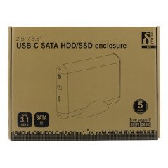 Kabinett för hårddisk - USB 3.1-kabinett för intern 2.5"-3.5" SATA-hårddisk