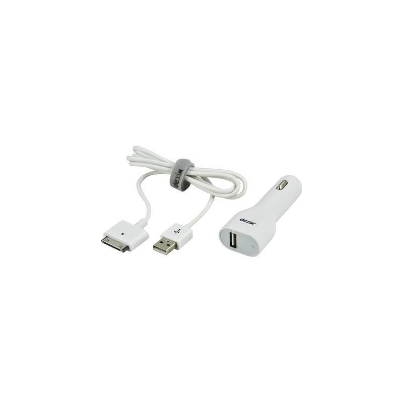 Laddare och kablar - Dexim billaddare med USB för Apple
