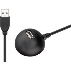 USB-kabel og USB-hubb - USB 2.0 forlængerkabel med stabil 1-ports hub
