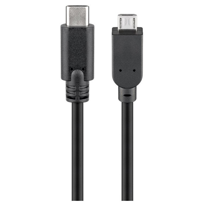 Tilbehør til computere, bærbare computere, mobiltelefoner, tv og tablets - USB-C til micro-USB 2.0-kabel