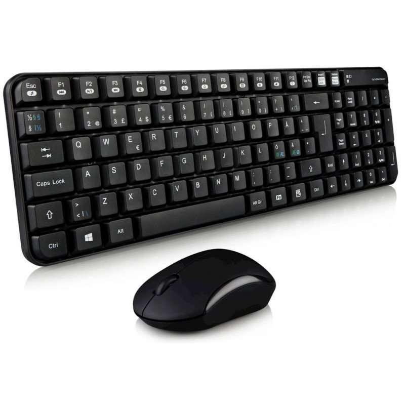 Trådlösa tangentbord - Slimmat tyst trådlöst tangentbord och mus