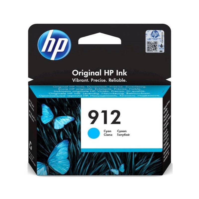 Skrivare/Printer tillbehör - HP 912 Cyan bläckpatron 3YL77AE för HP Officejet