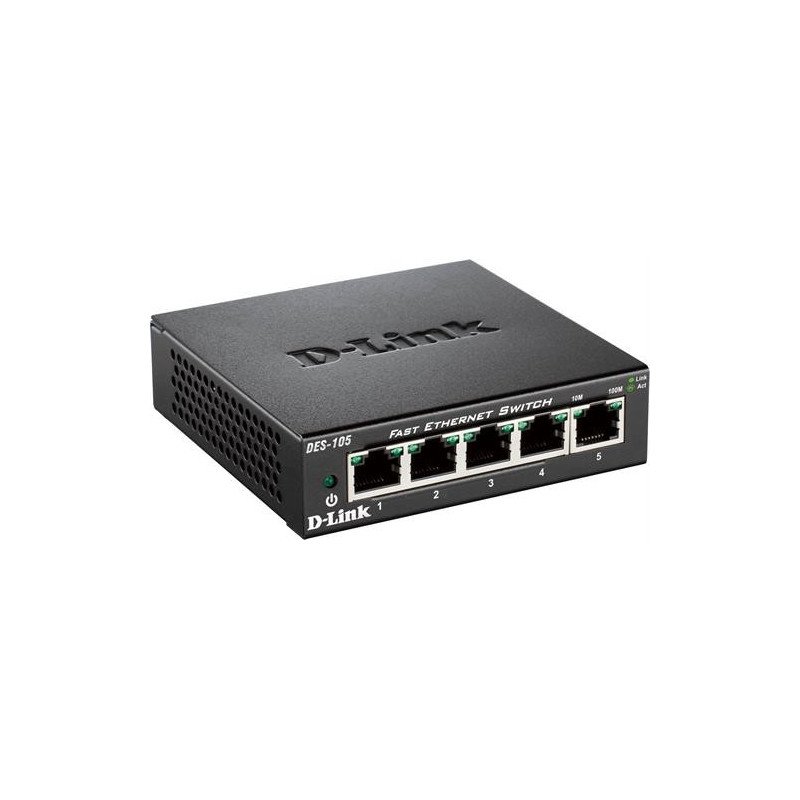 Netværksswitch - D-Link 5-port switch (Tilbud)
