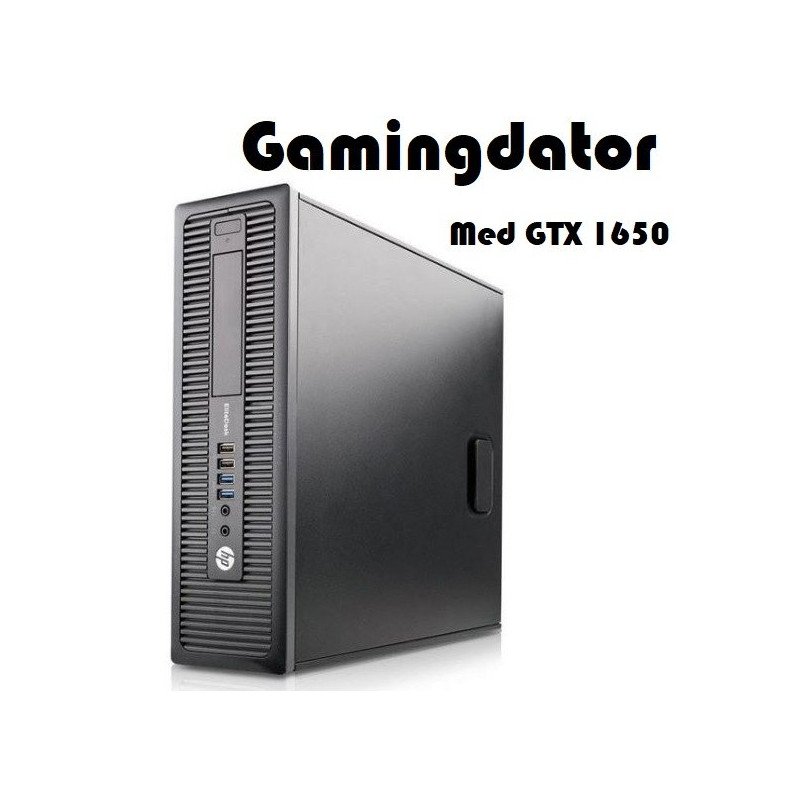 Democomputere - Gaming HP EliteDesk 800 G2 SFF (Brugt) med GTX 1650