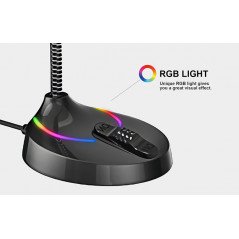 Mikrofon til computer - Havit gaming-mikrofon med RGB-belysning