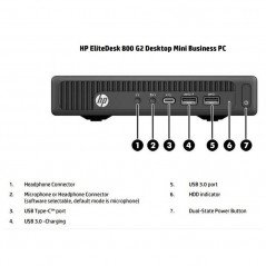 Stationär dator begagnad - HP EliteDesk 800 G2 Mini i5 16GB 240SSD (beg)