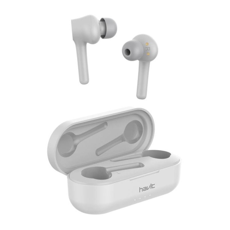 Bluetooth Earphones - Havit bluetooth äkta trådlösa hörlurar (vit)