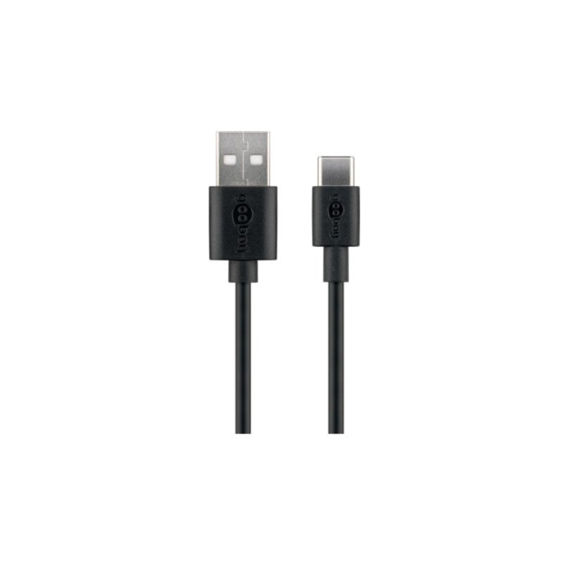 USB-C kabel - USB-C till USB-kabel i flera längder, svart