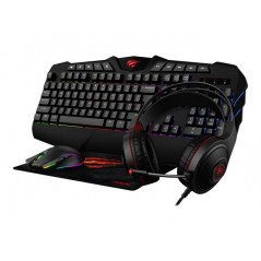 Havit RGB gaming-kit med tangentbord, headset, mus mm (fyndvara)