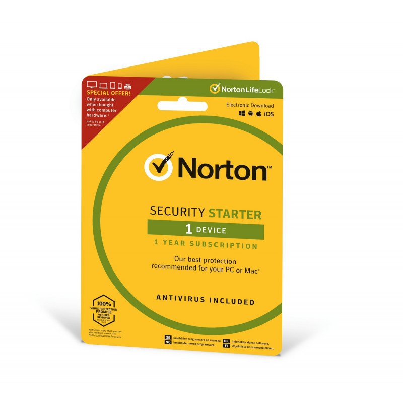 Antivirus - Norton Security Starter 3.0 til 1 enhed